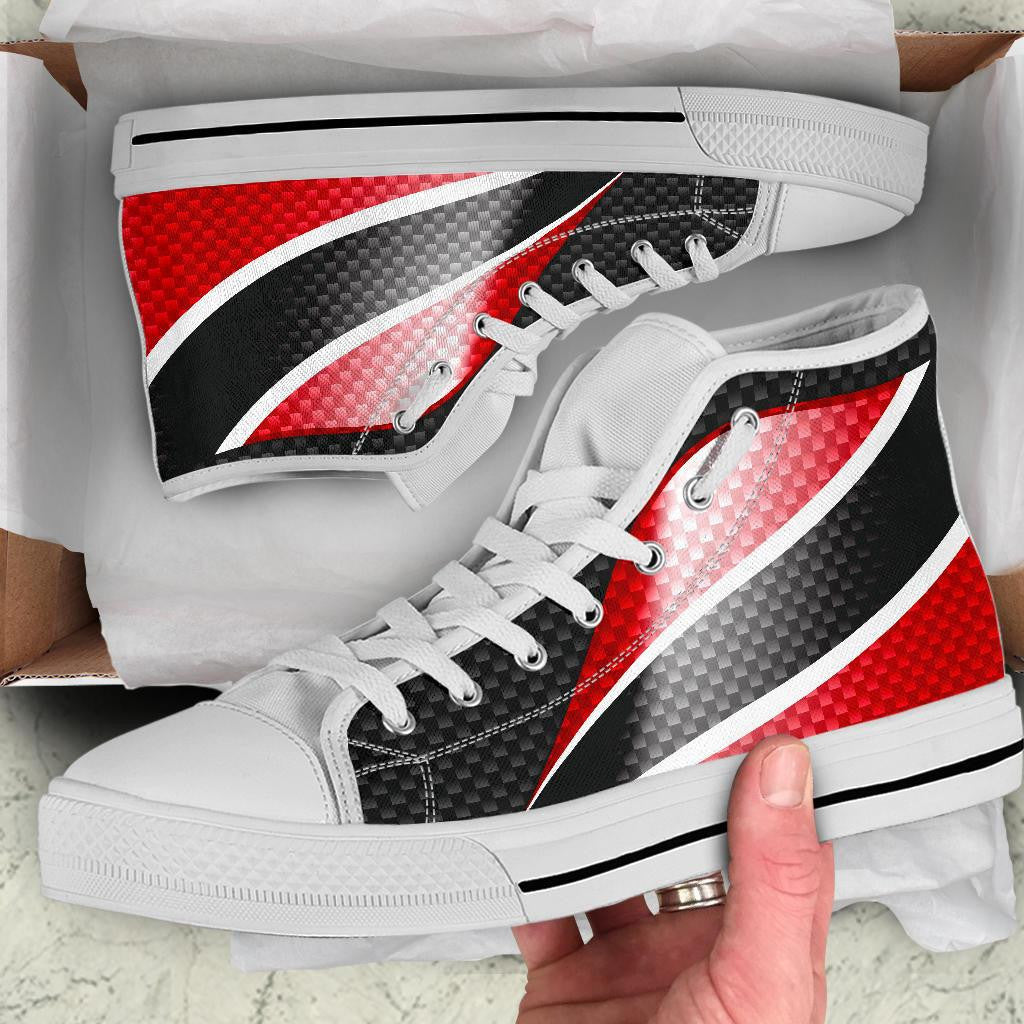 Trinidad And Tobago High Top Shoe Trinidad And Tobago Flag 01
