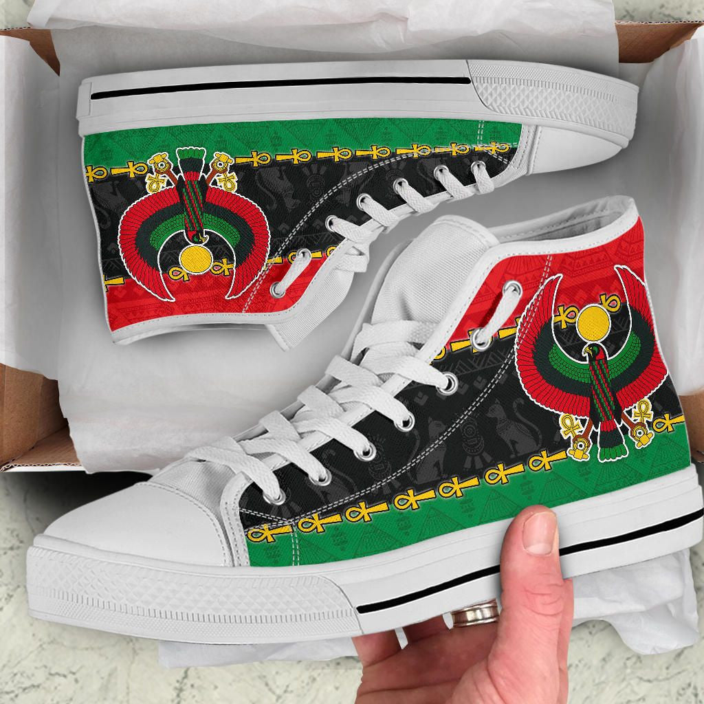 Pan African High Top Shoes Pan Africanism Ancient Egypt Horus