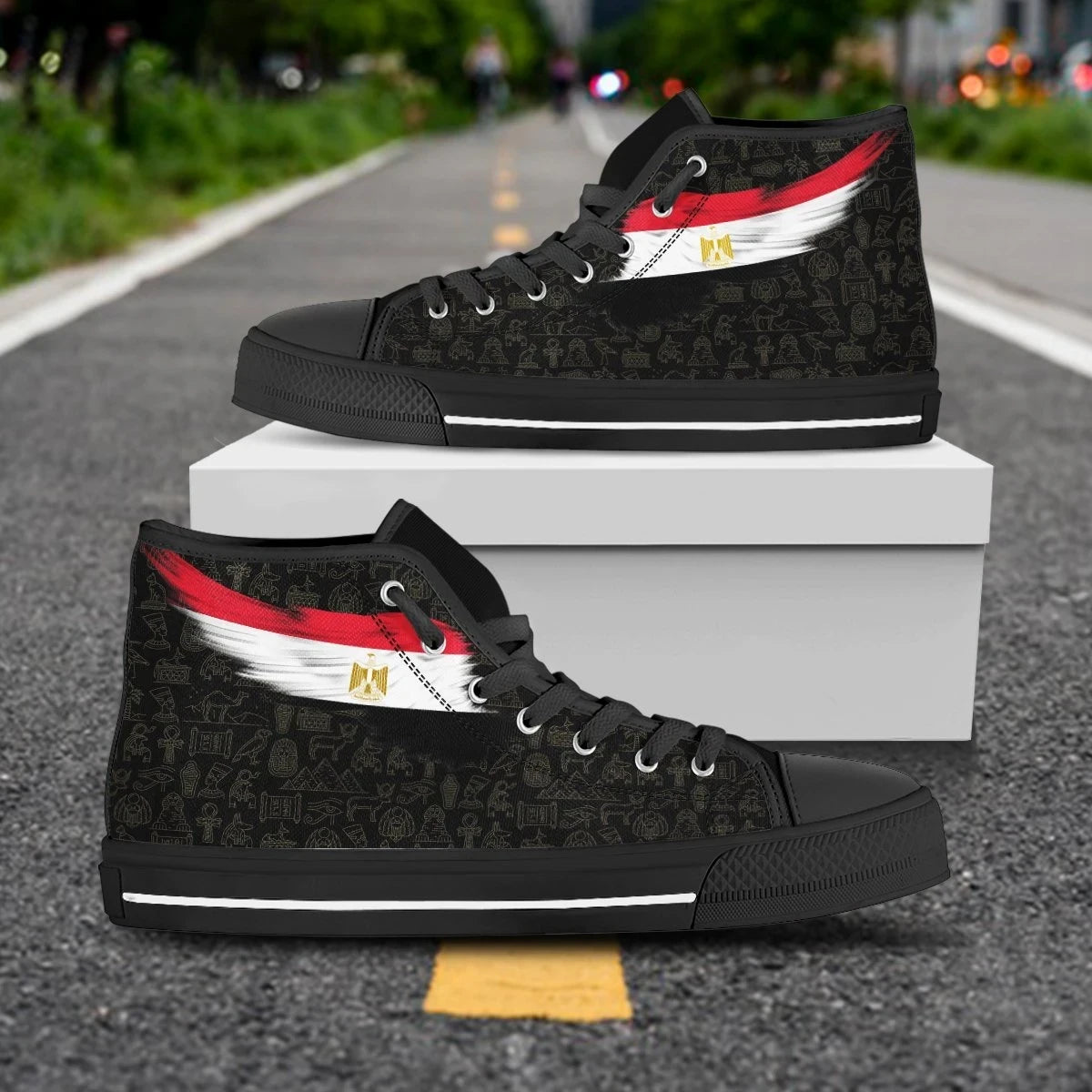 Egypt High Top Shoe Wing Flag