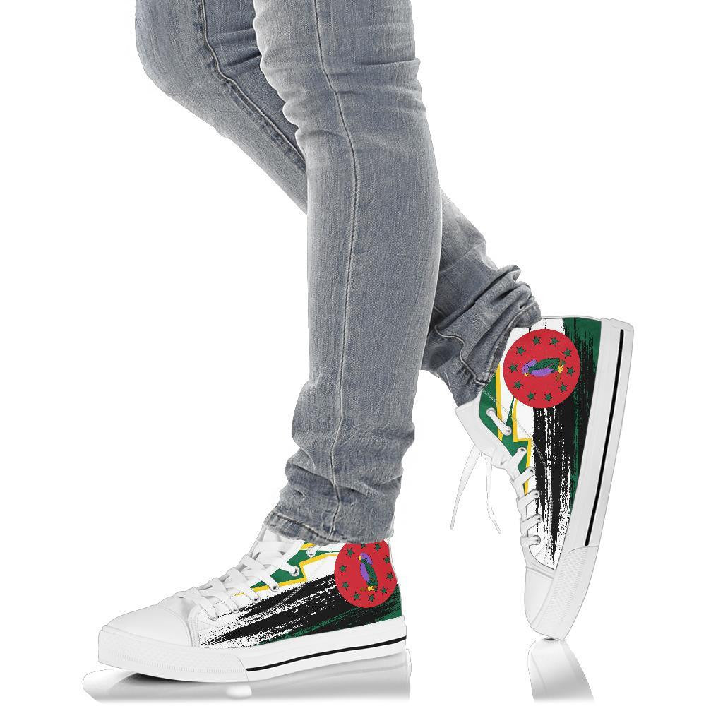 Dominica Flag And Coat Of Arms High Top Shoe