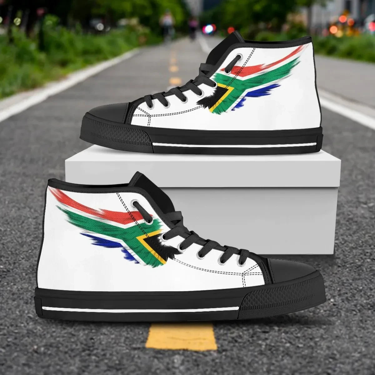 South Africa High Top Shoe Wing Flag