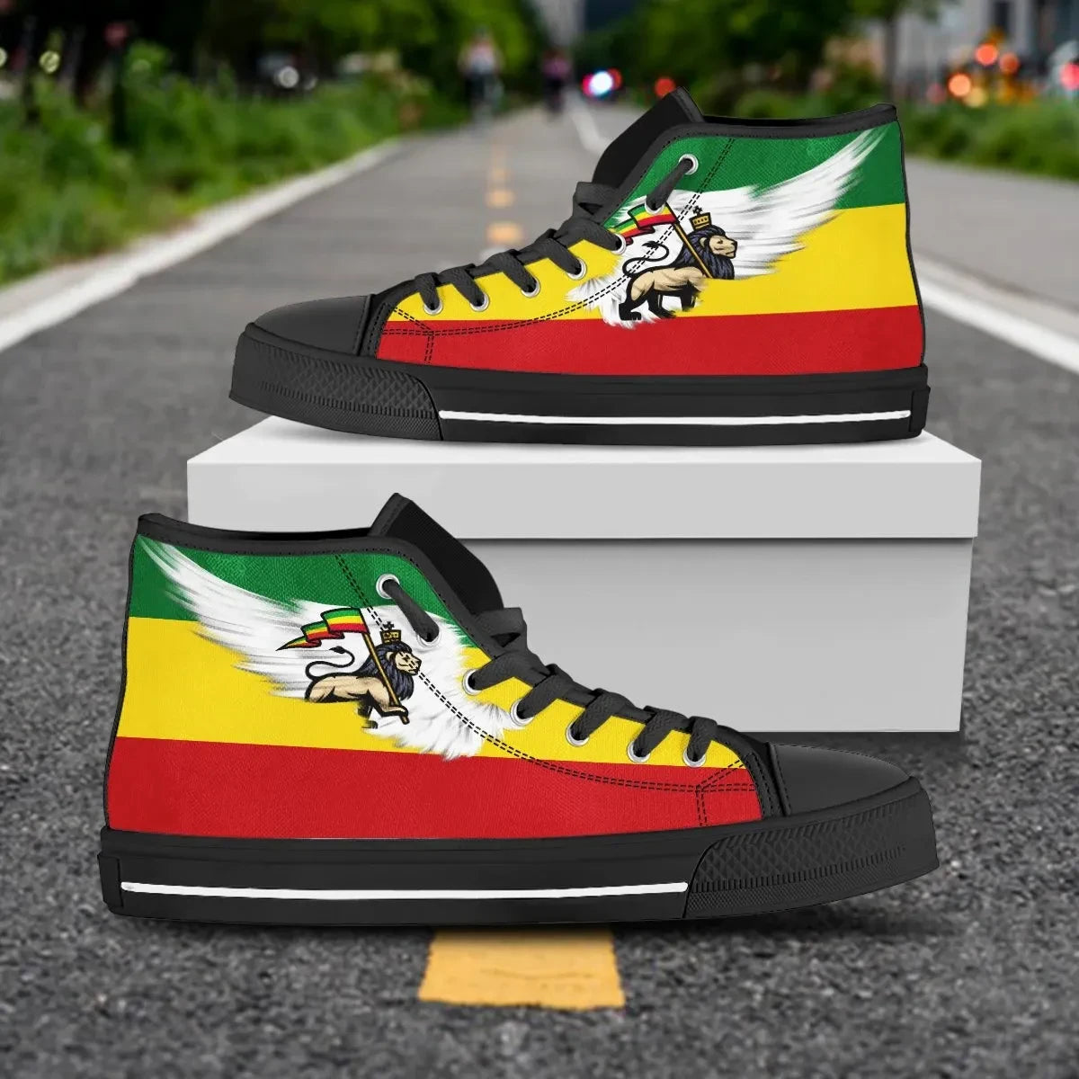 Ethiopia High Top Shoe Wing Flag