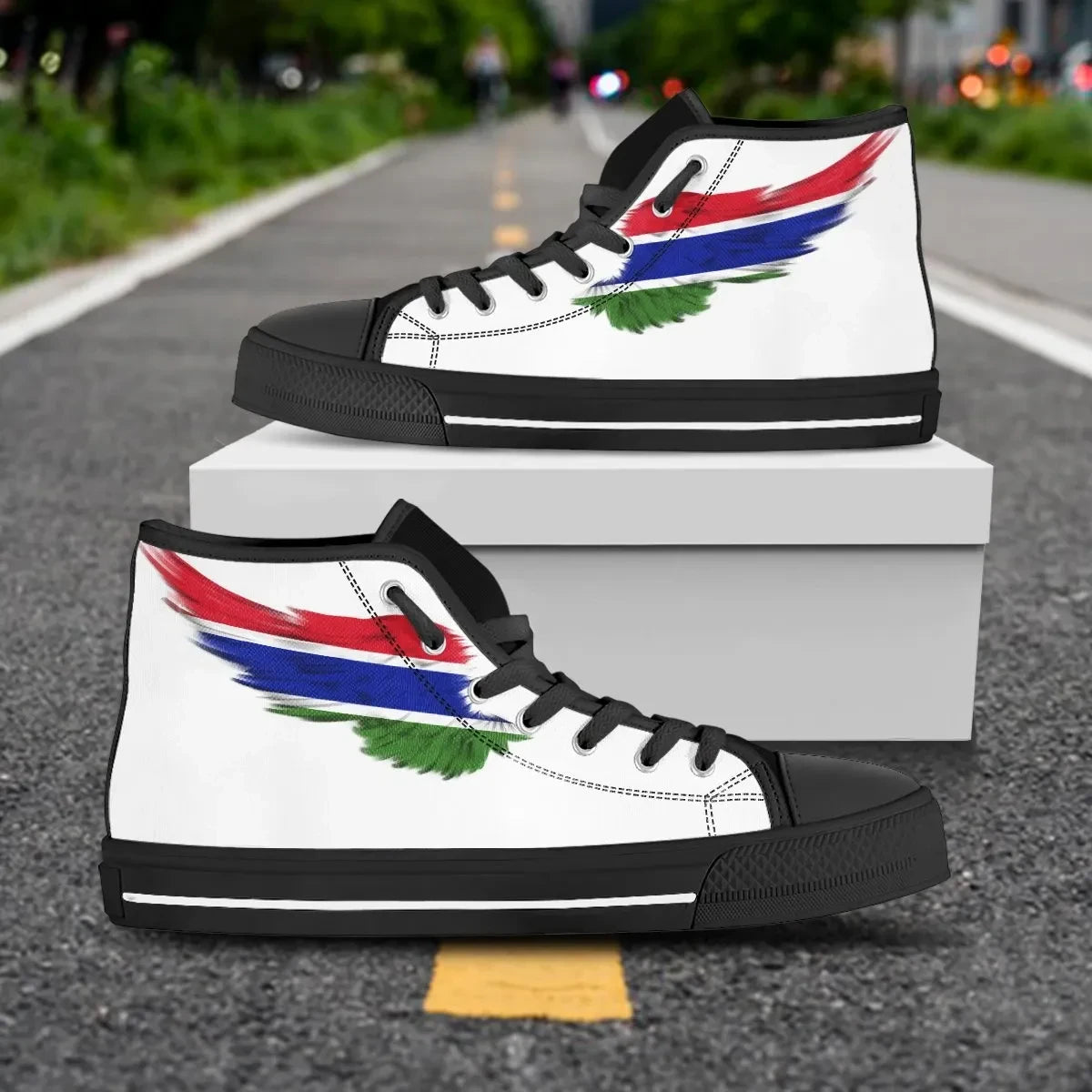 The Gambia High Top Shoe Wing Flag