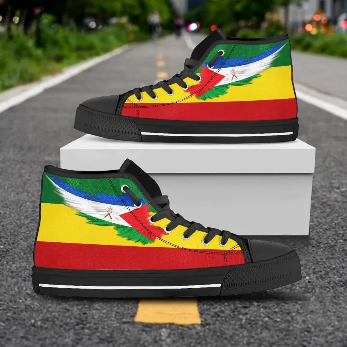 Afar Region High Top Shoe Wing Flag