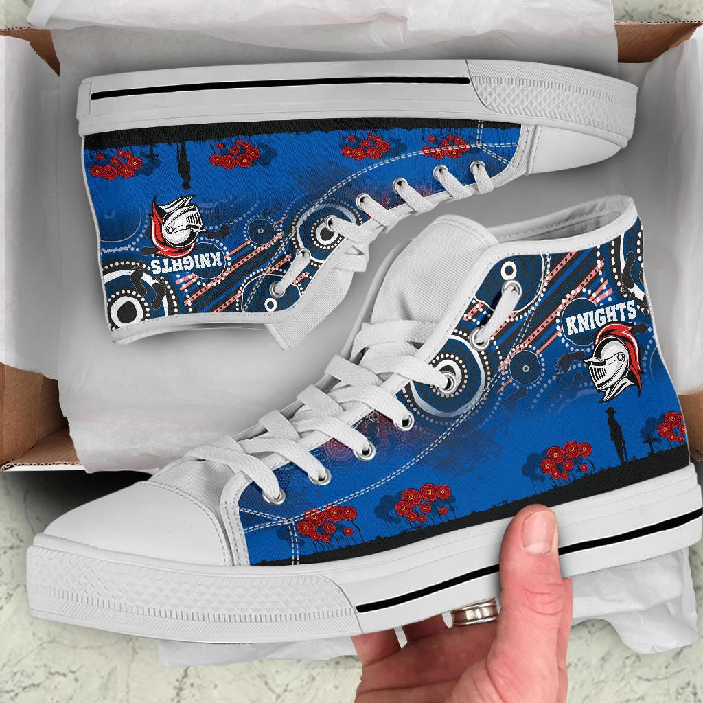 Knights High Top Shoe Newcastle Anzac Day Aboriginal