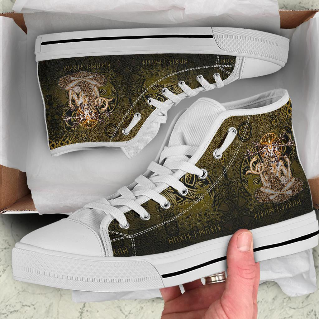 Cernunnos Goddess High Top Shoe Celtic God Of The Forest
