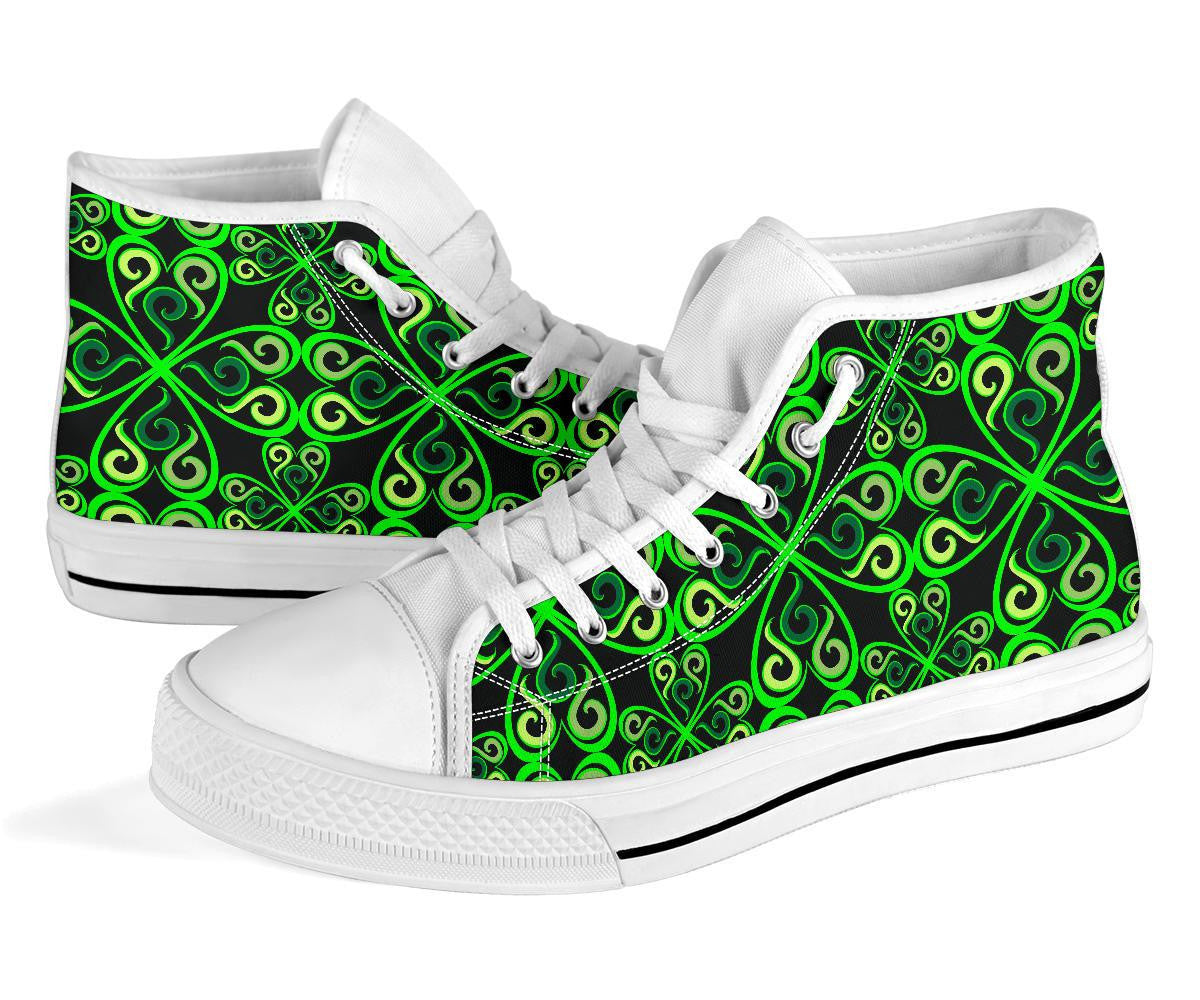 Ireland High Top Shoe Shamrock Patterns