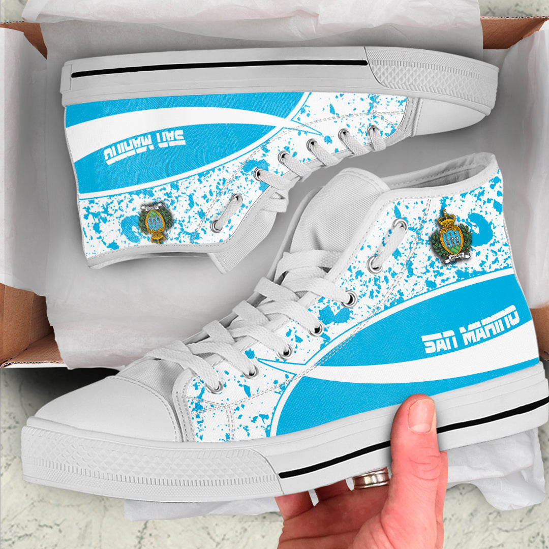 Clothing San Marino Special Flag High Top Shoes