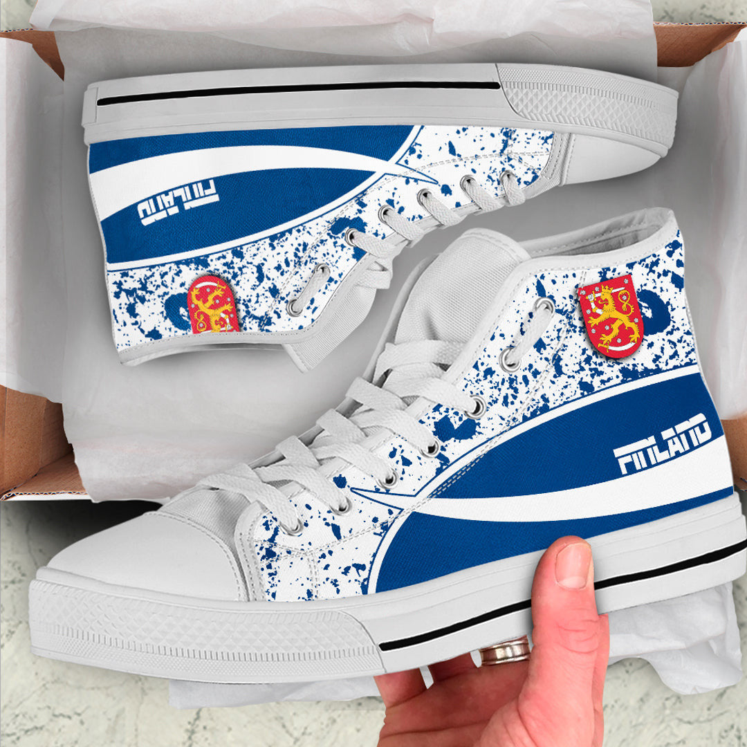 Clothing Finland Special Flag High Top Shoes