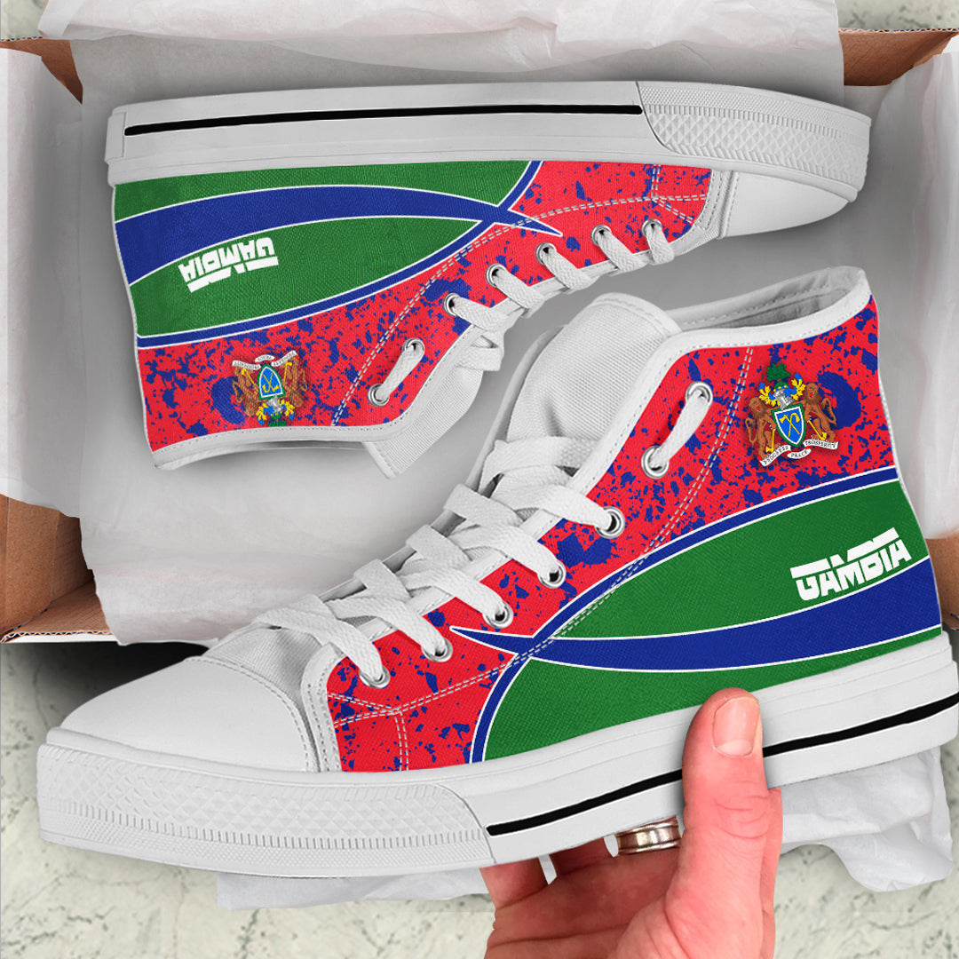 Clothing Gambia Special Flag High Top Shoes
