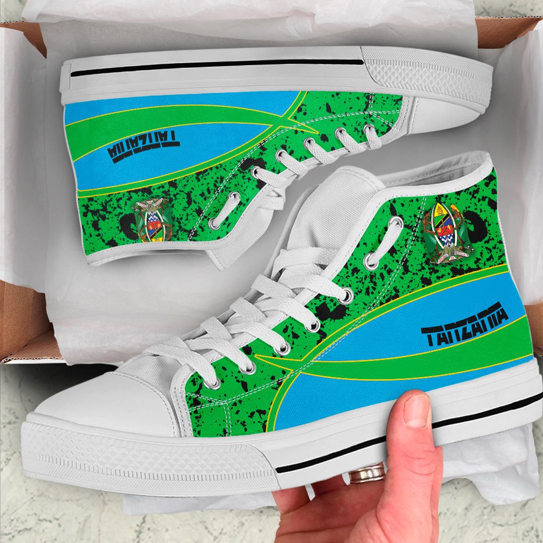 Clothing Tanzania Special Flag High Top Shoes