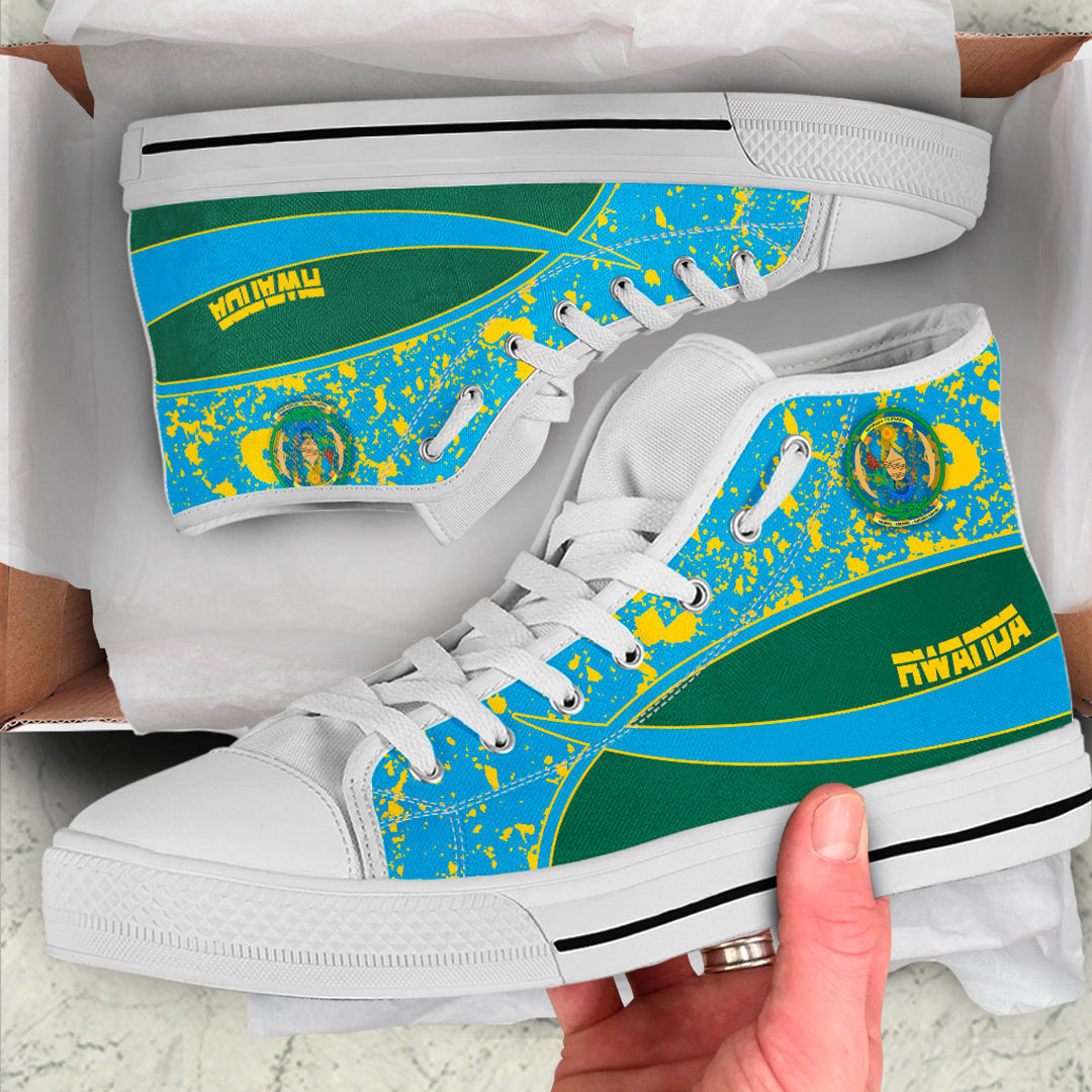 Clothing Rwanda Special Flag High Top Shoes