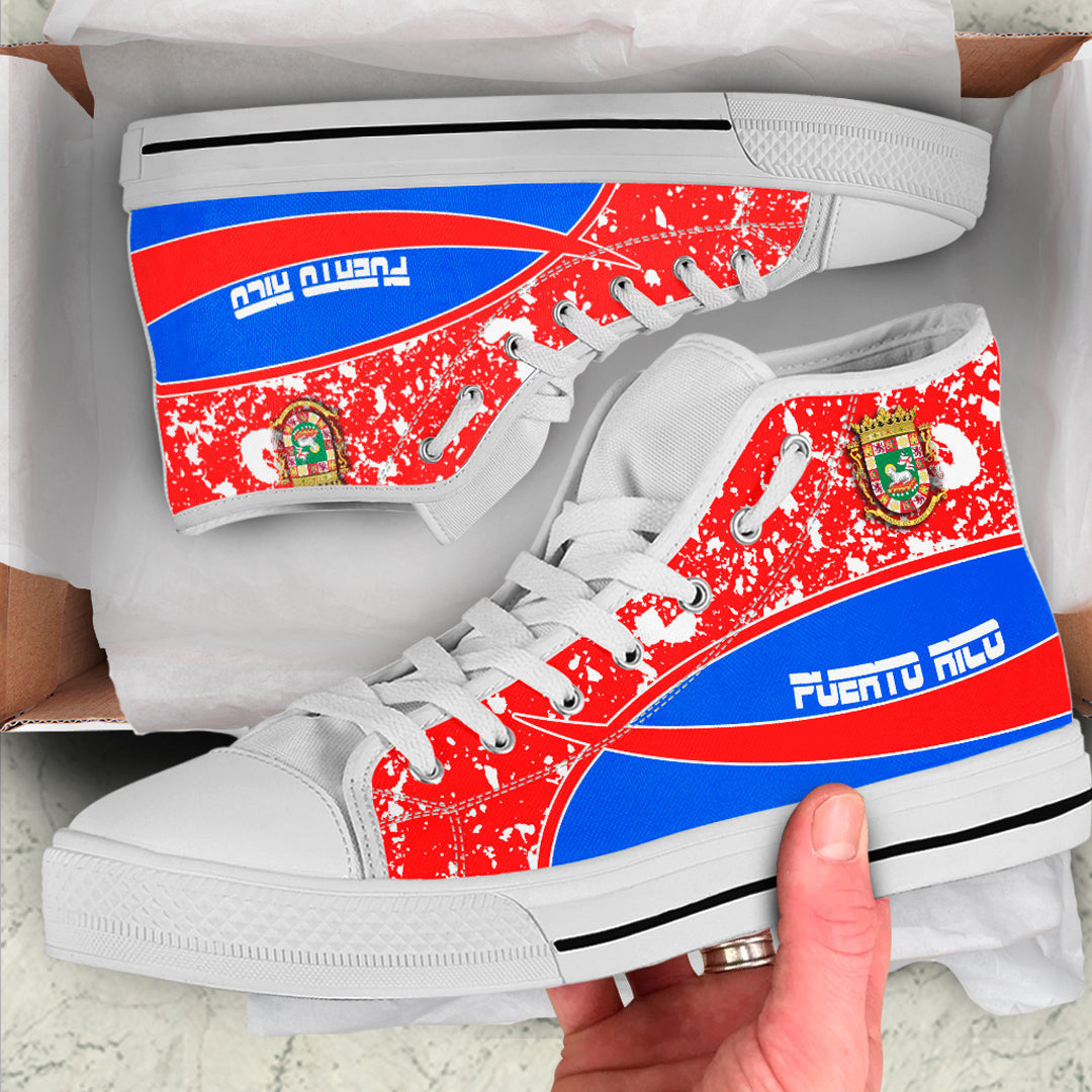 Clothing Puerto Rico Special Flag High Top Shoes