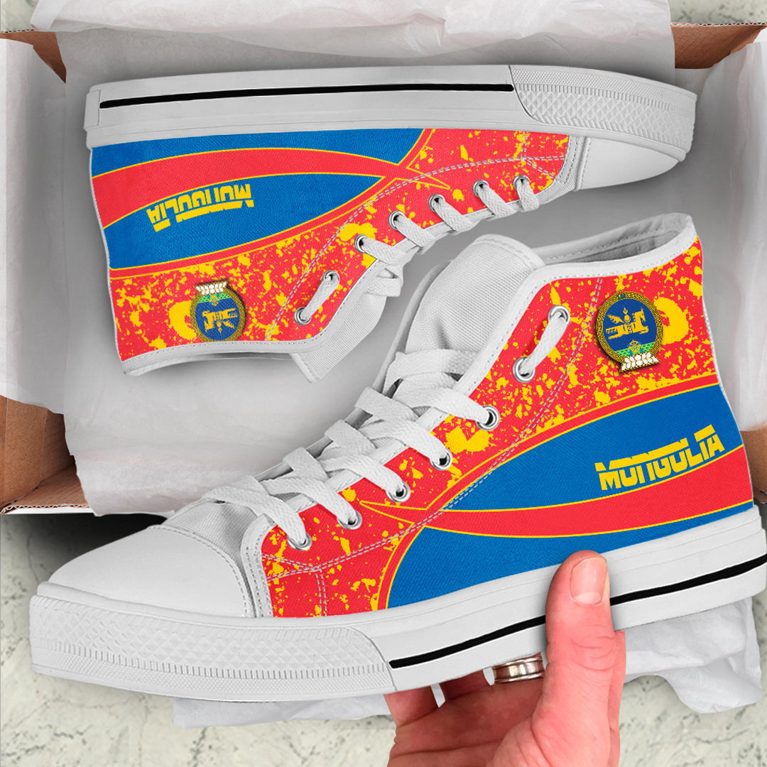 Clothing Mongolia Special Flag High Top Shoes
