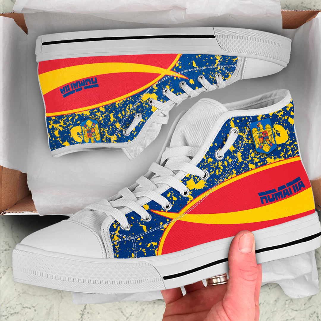Clothing Romania Special Flag High Top Shoes