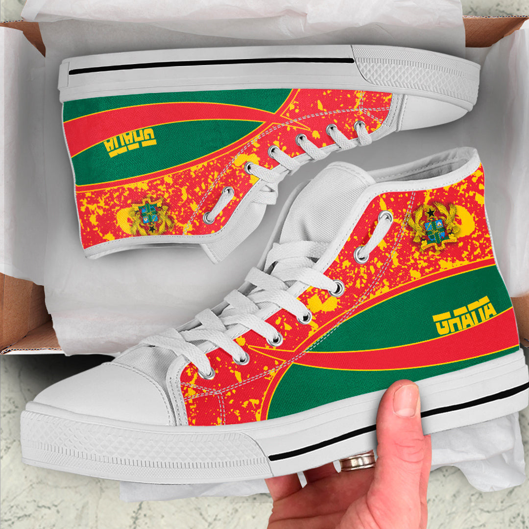 Clothing Ghana Special Flag High Top Shoes