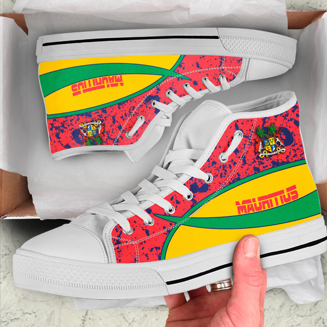 Clothing Mauritius Special Flag High Top Shoes