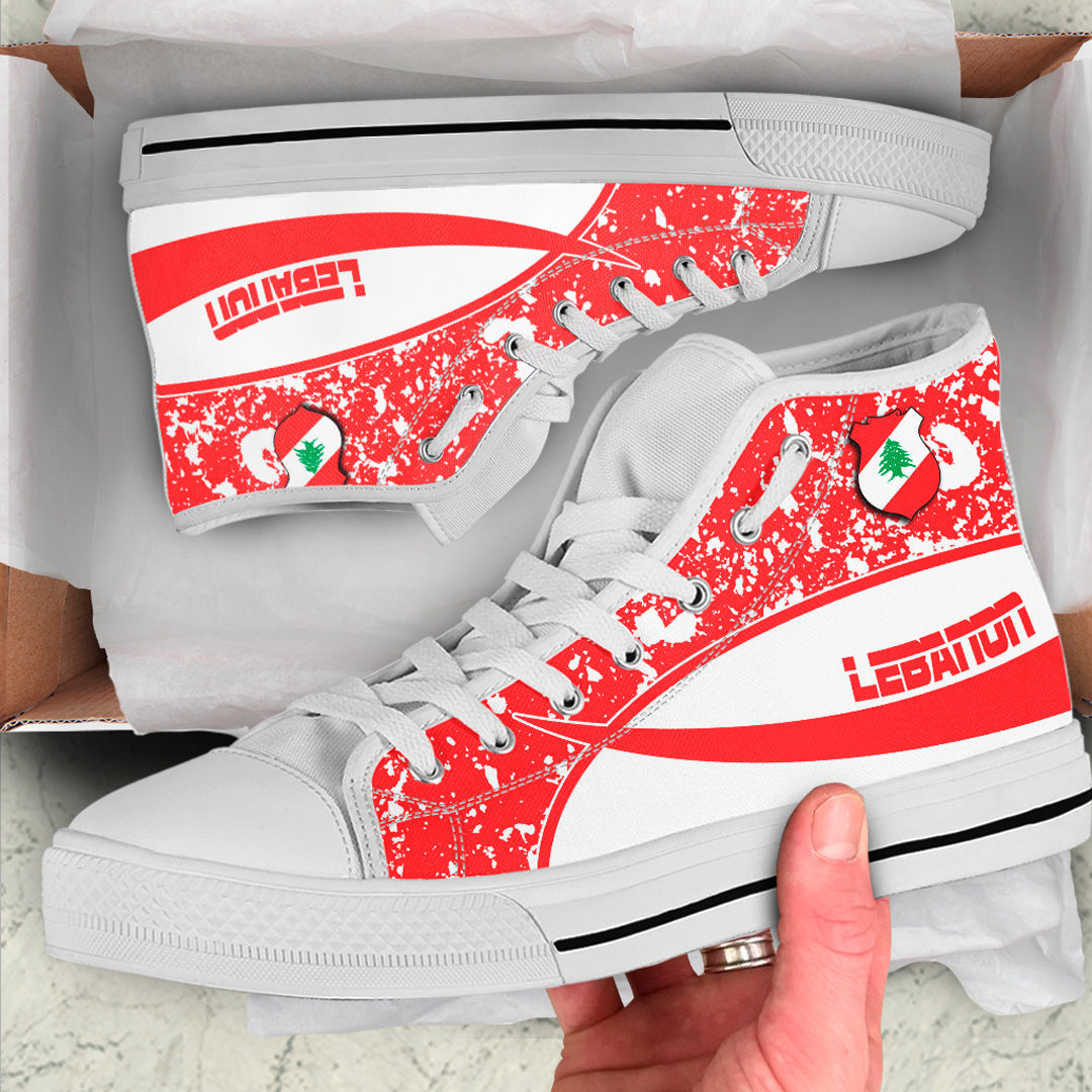 Clothing Lebanon Special Flag High Top Shoes