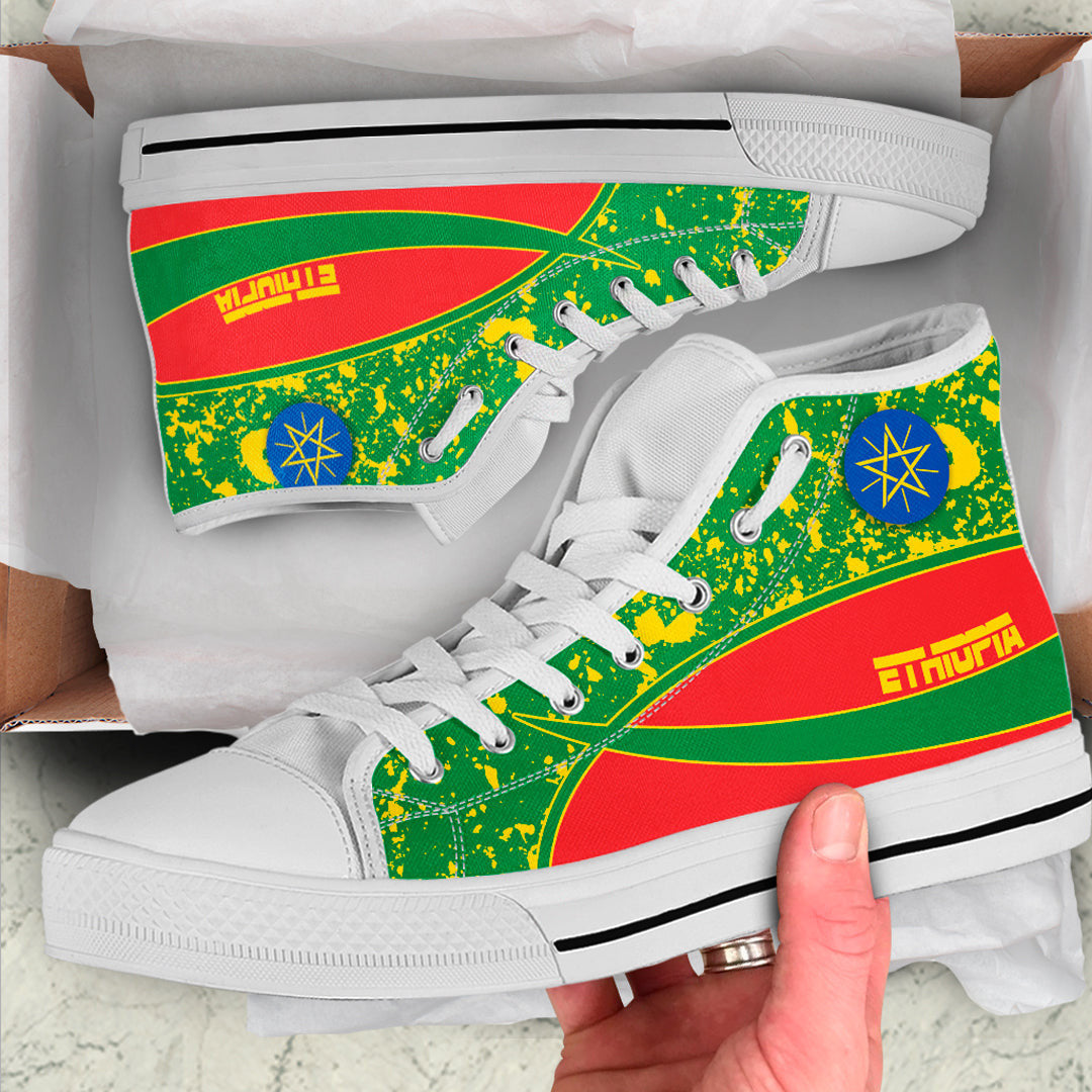 Clothing Ethiopia Special Flag High Top Shoes