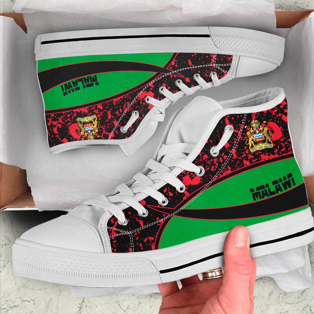 Clothing Malawi Special Flag High Top Shoes