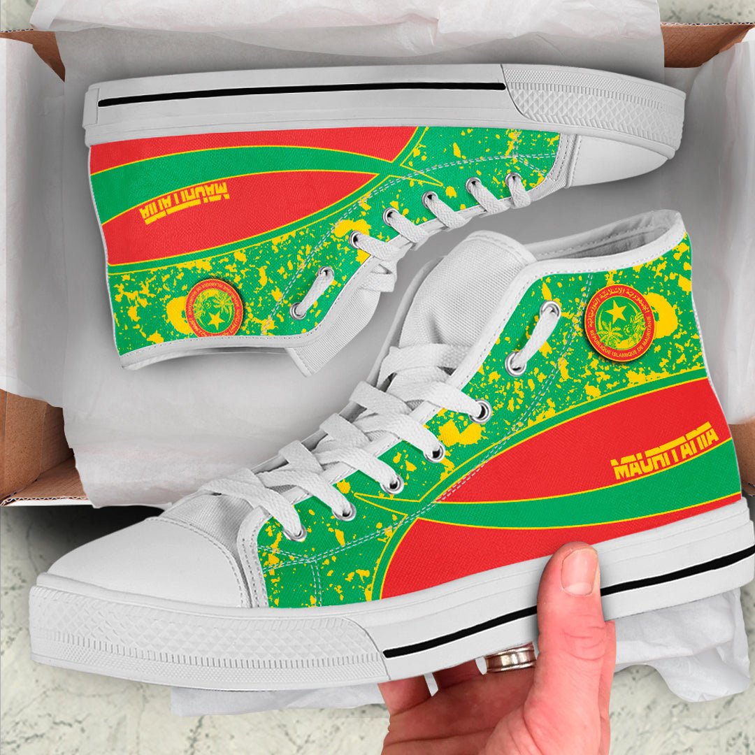 Clothing Mauritania Special Flag High Top Shoes