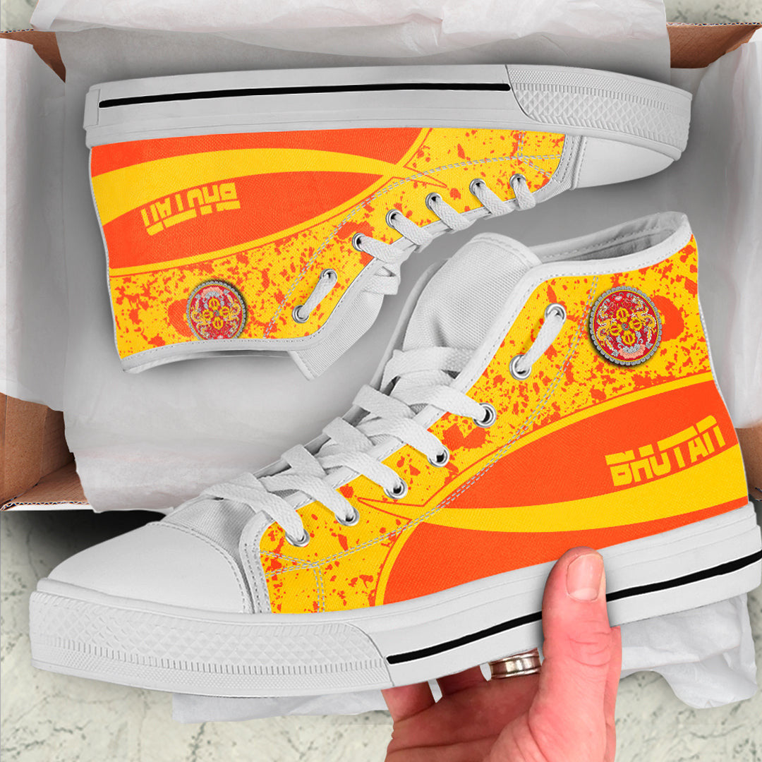 Clothing Bhutan Special Flag High Top Shoes