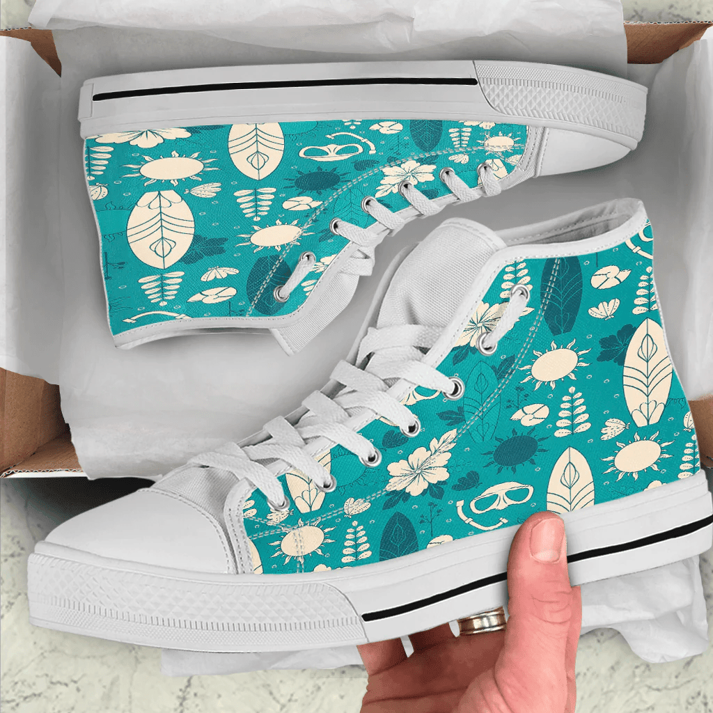 Shoes Summer Pattern Surfring And Diver High Top Shoes