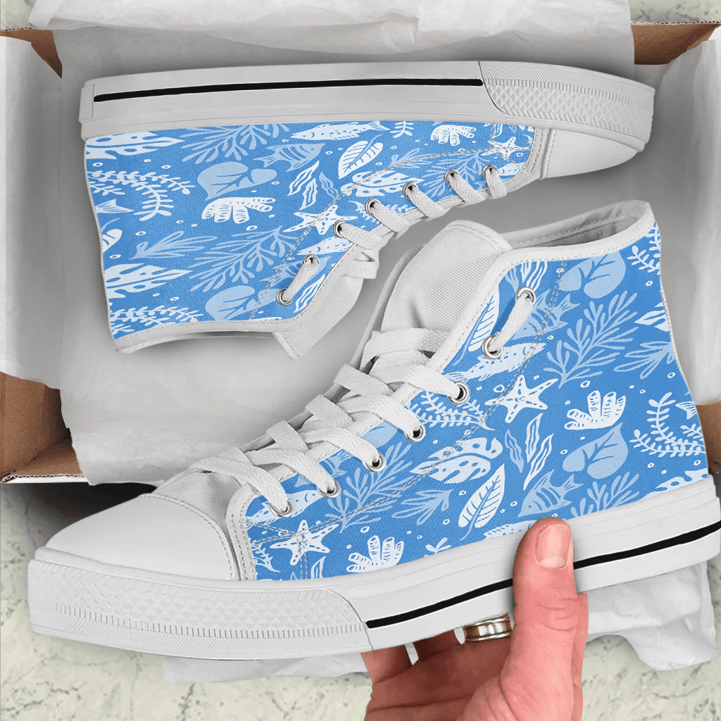 Shoes Summer Pattern Marine Ecosystem 2 High Top Shoes