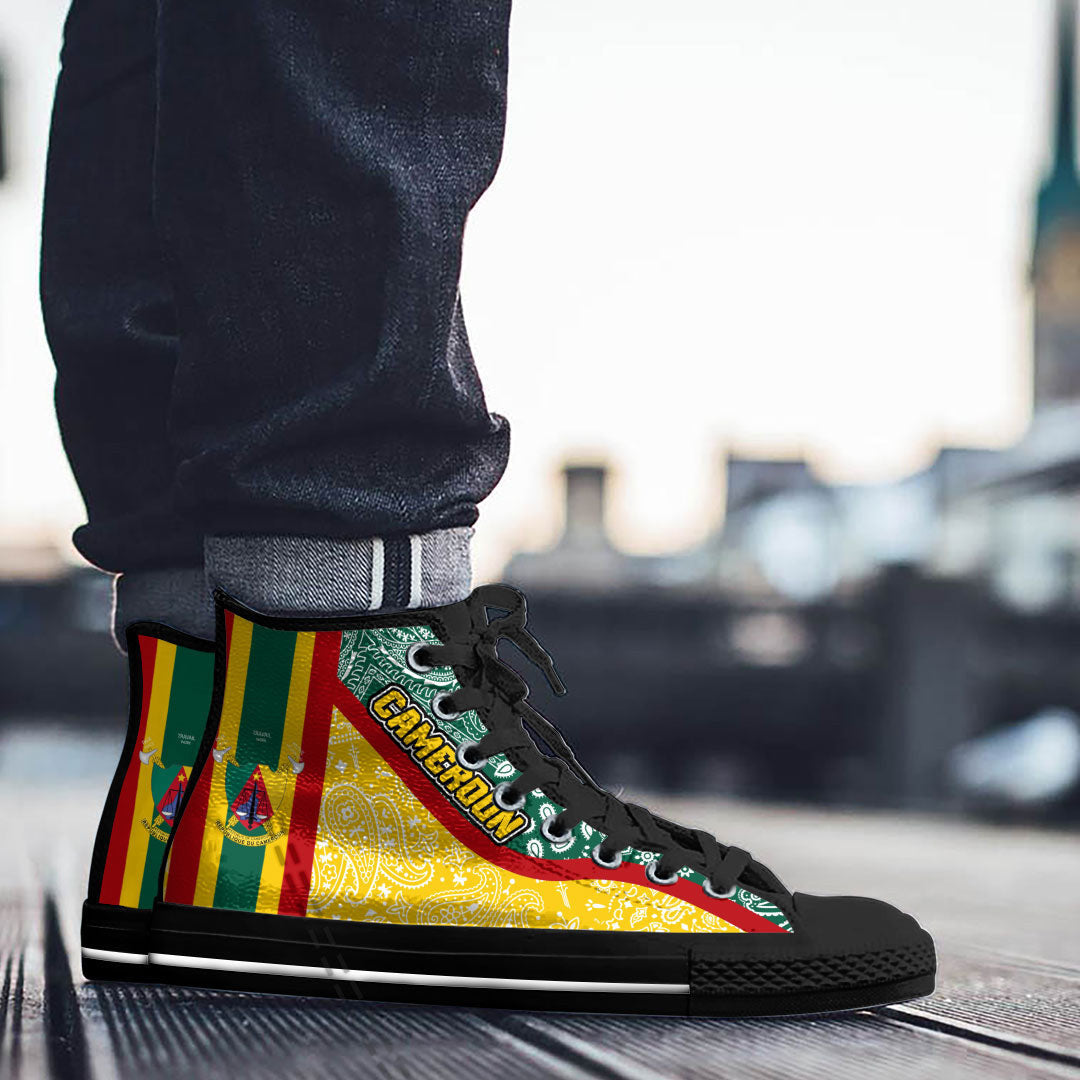 Shoes Cameroon Yellow Version High Top Shoes Paisley Bandana Special Style
