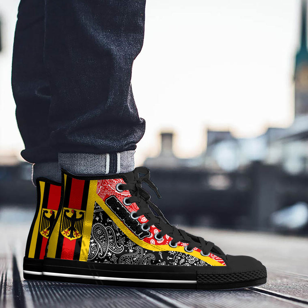 Shoes Germany High Top Shoes Paisley Bandana Special Style