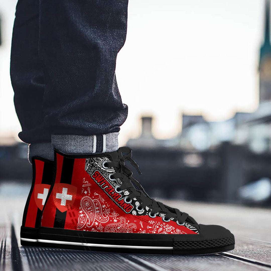 Shoes Switzerland High Top Shoes Paisley Bandana Special Style