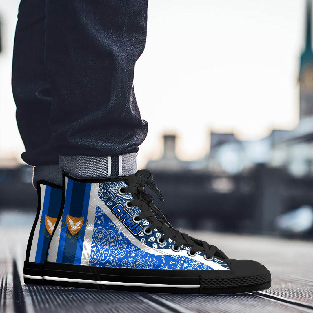 Shoes Cyprus High Top Shoes Paisley Bandana Special Style