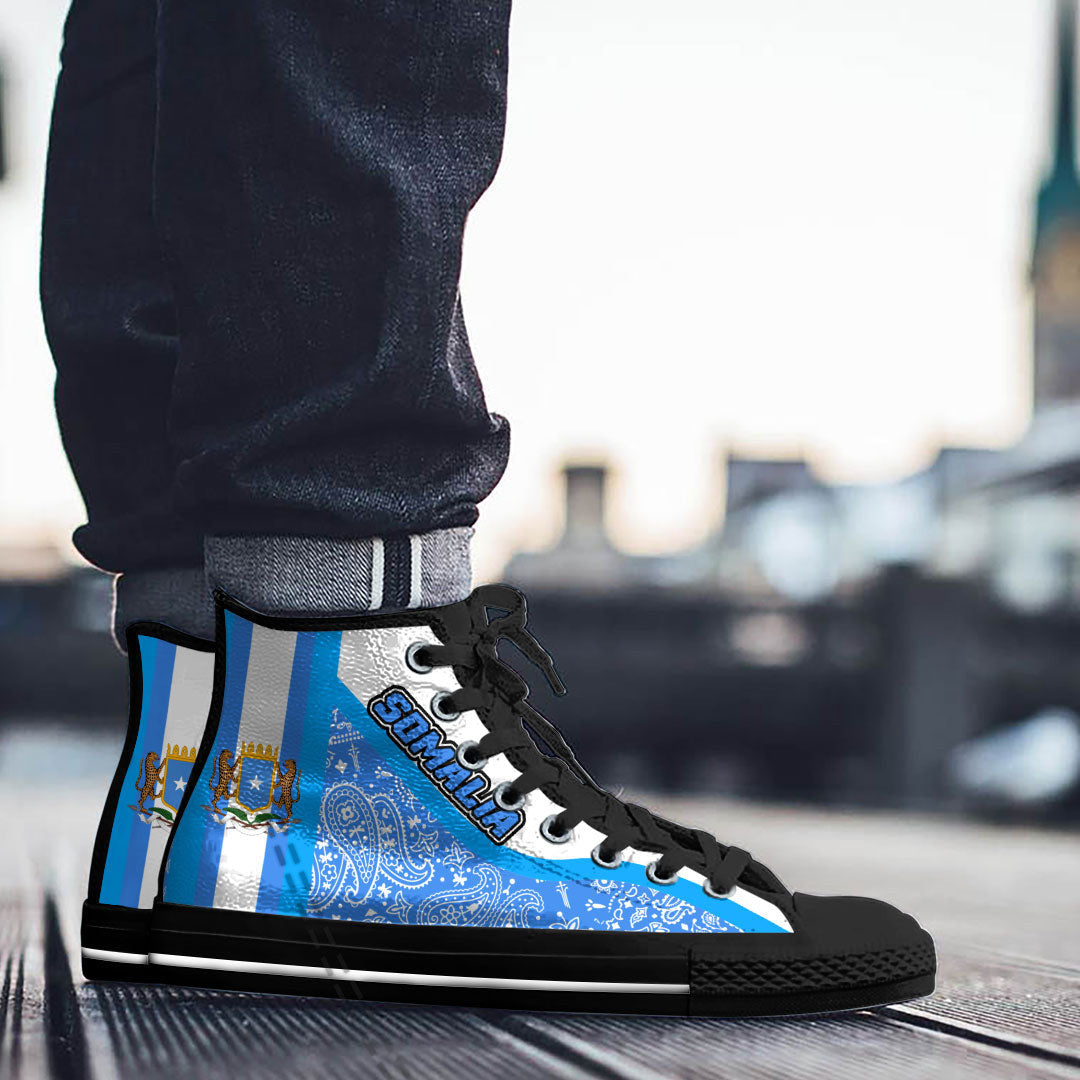 Shoes Somalia High Top Shoes Paisley Bandana Special Style