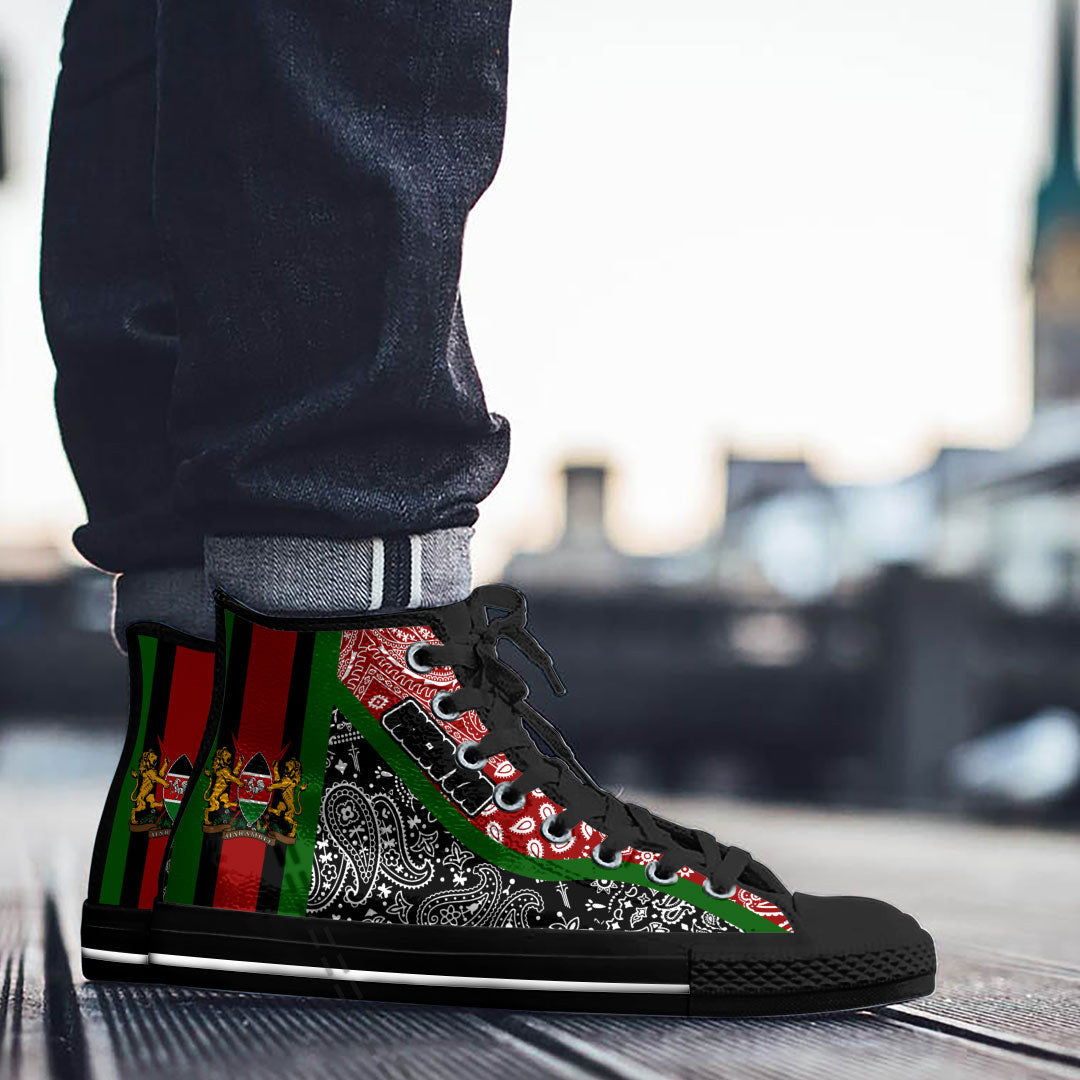 Shoes Kenya High Top Shoes Paisley Bandana Special Style