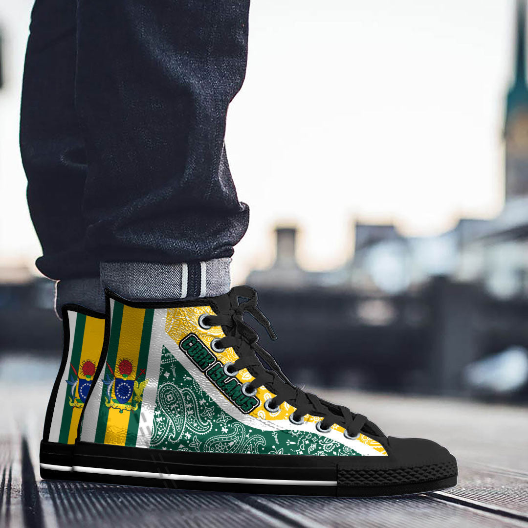 Shoes Cook Islands High Top Shoes Paisley Bandana Special Style