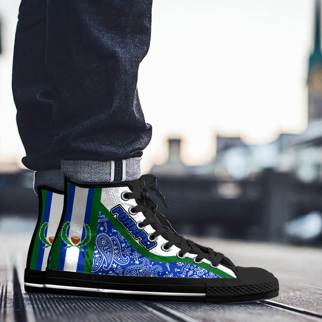 Shoes Pohnpei High Top Shoes Paisley Bandana Special Style
