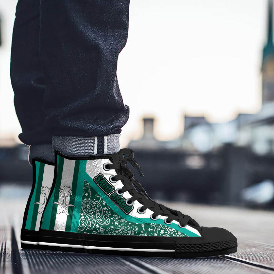Shoes Saudi Arabia Special Version High Top Shoes Paisley Bandana Special Style