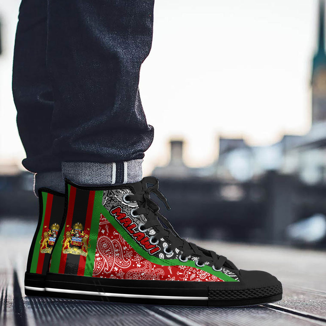 Shoes Malawi High Top Shoes Paisley Bandana Special Style