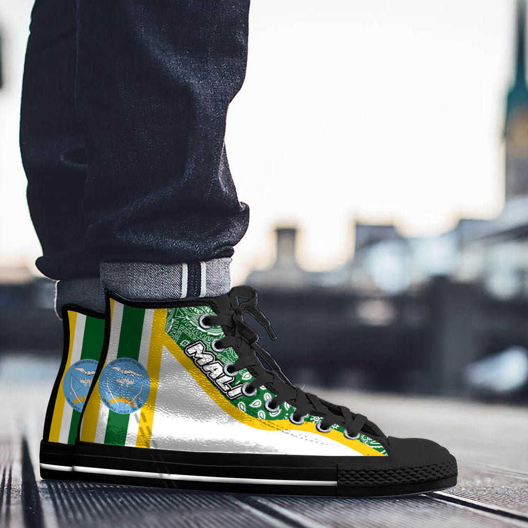 Shoes Mali White Version High Top Shoes Paisley Bandana Special Style