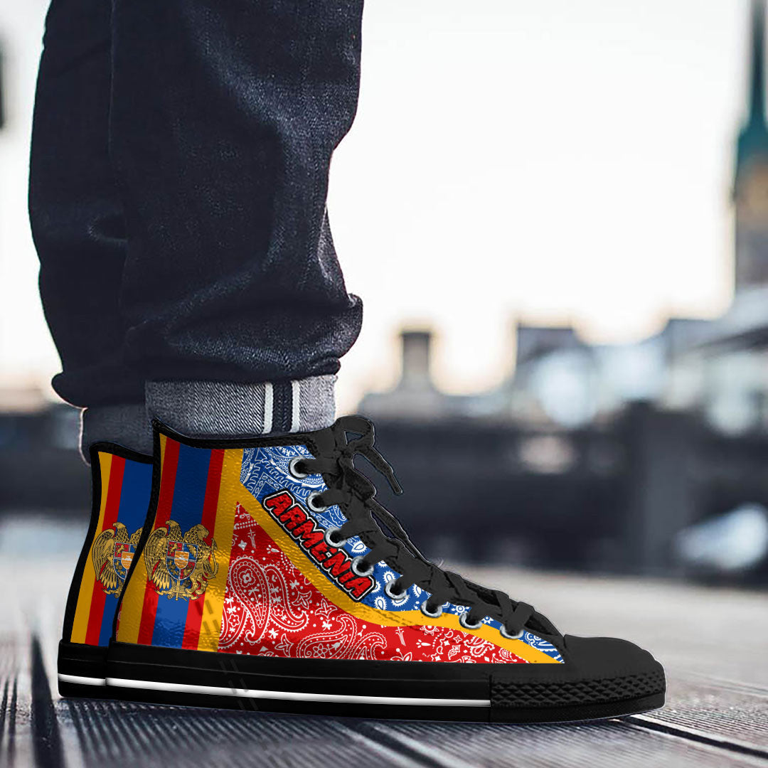 Shoes Armenia High Top Shoes Paisley Bandana Special Style