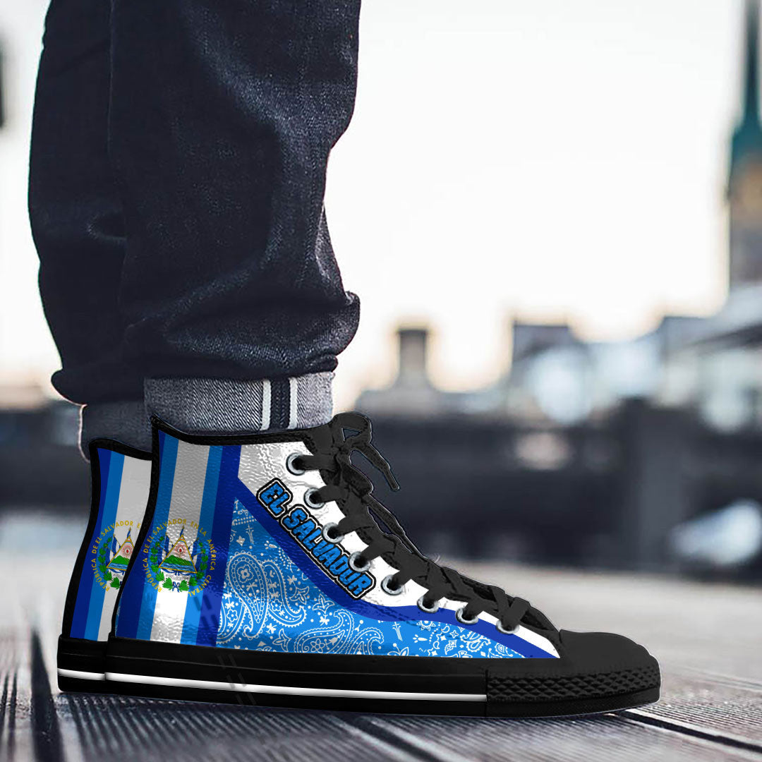 Shoes El Salvador High Top Shoes Paisley Bandana Special Style