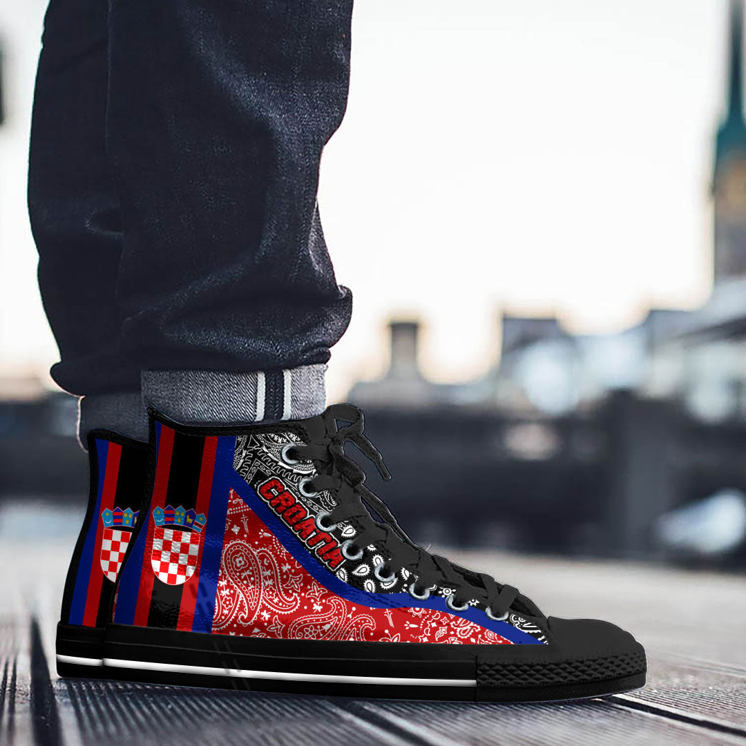 Shoes Croatia High Top Shoes Paisley Bandana Special Style