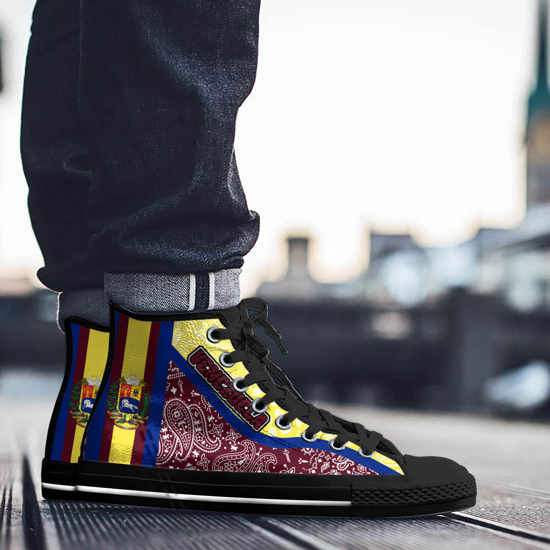 Shoes Venezuela High Top Shoes Paisley Bandana Special Style