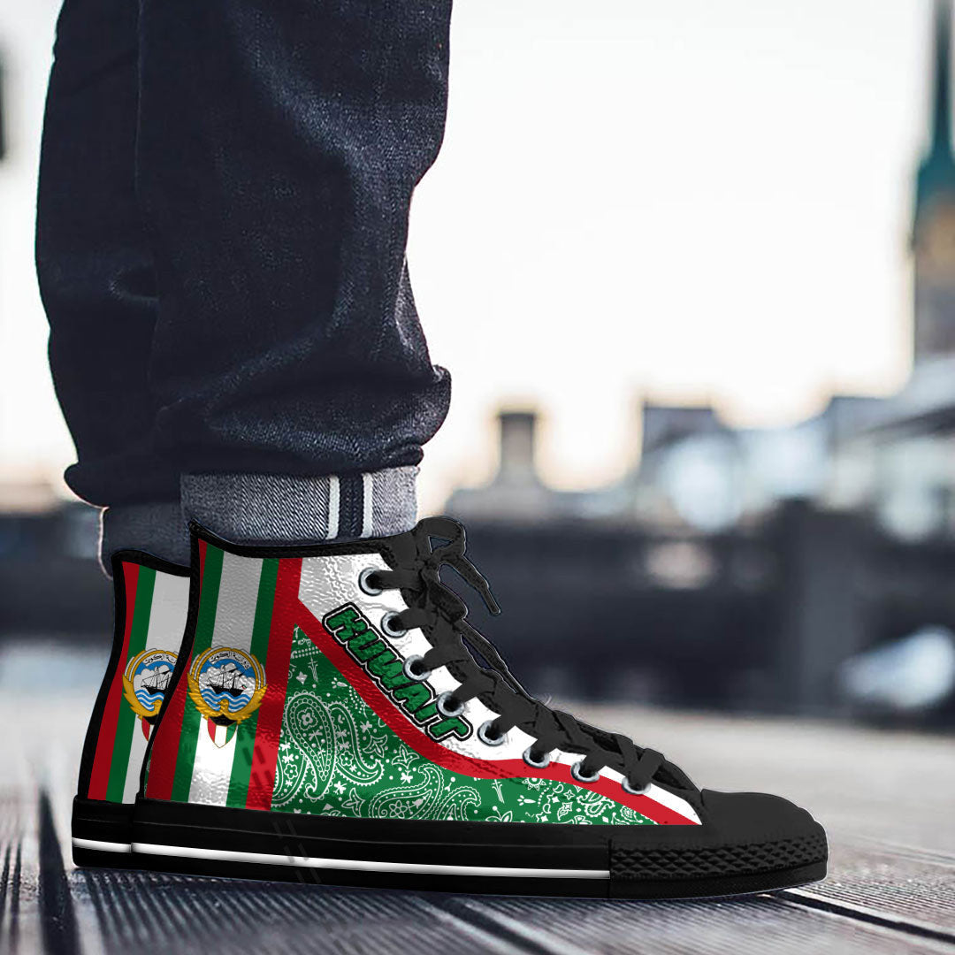 Shoes Kuwait High Top Shoes Paisley Bandana Special Style
