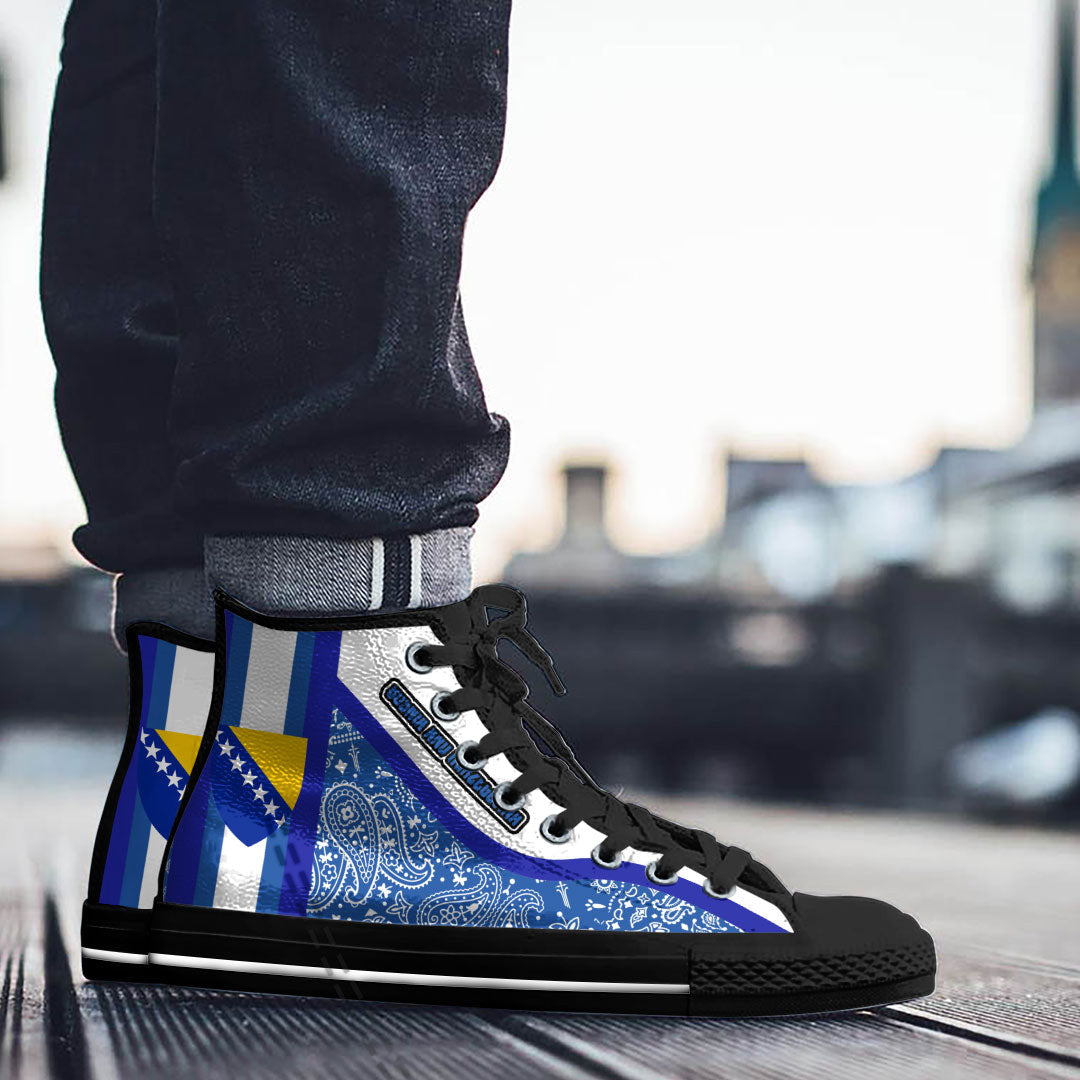 Shoes Bosnia And Herzegovina High Top Shoes Paisley Bandana Special Style