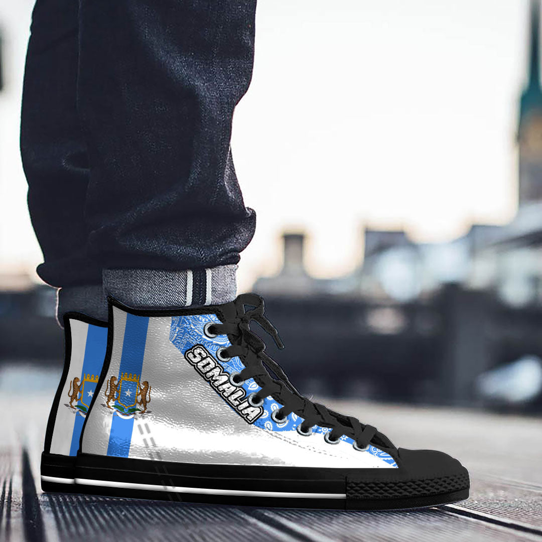 Shoes Somalia White Version High Top Shoes Paisley Bandana Special Style