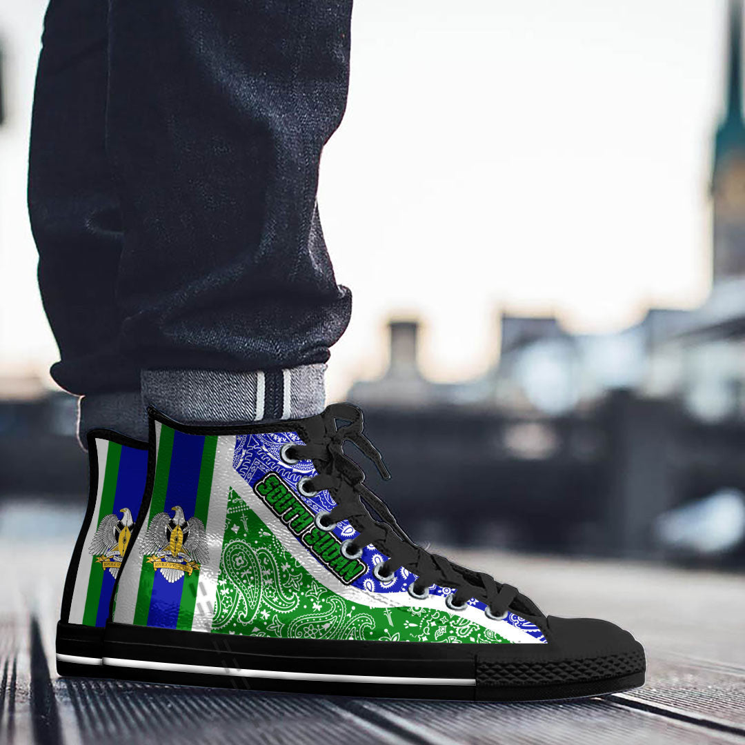Shoes South Sudan High Top Shoes Paisley Bandana Special Style