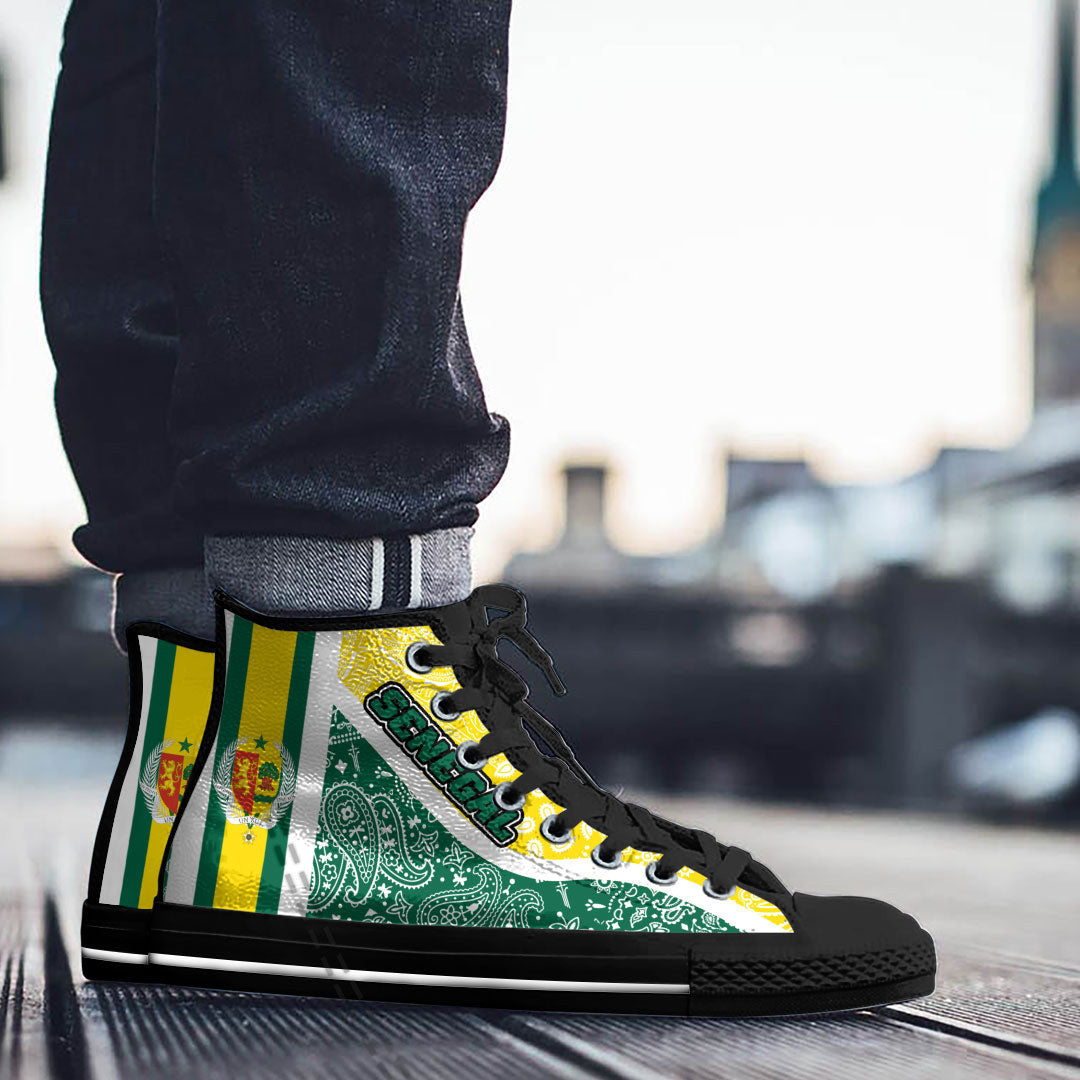 Shoes Senegal High Top Shoes Paisley Bandana Special Style