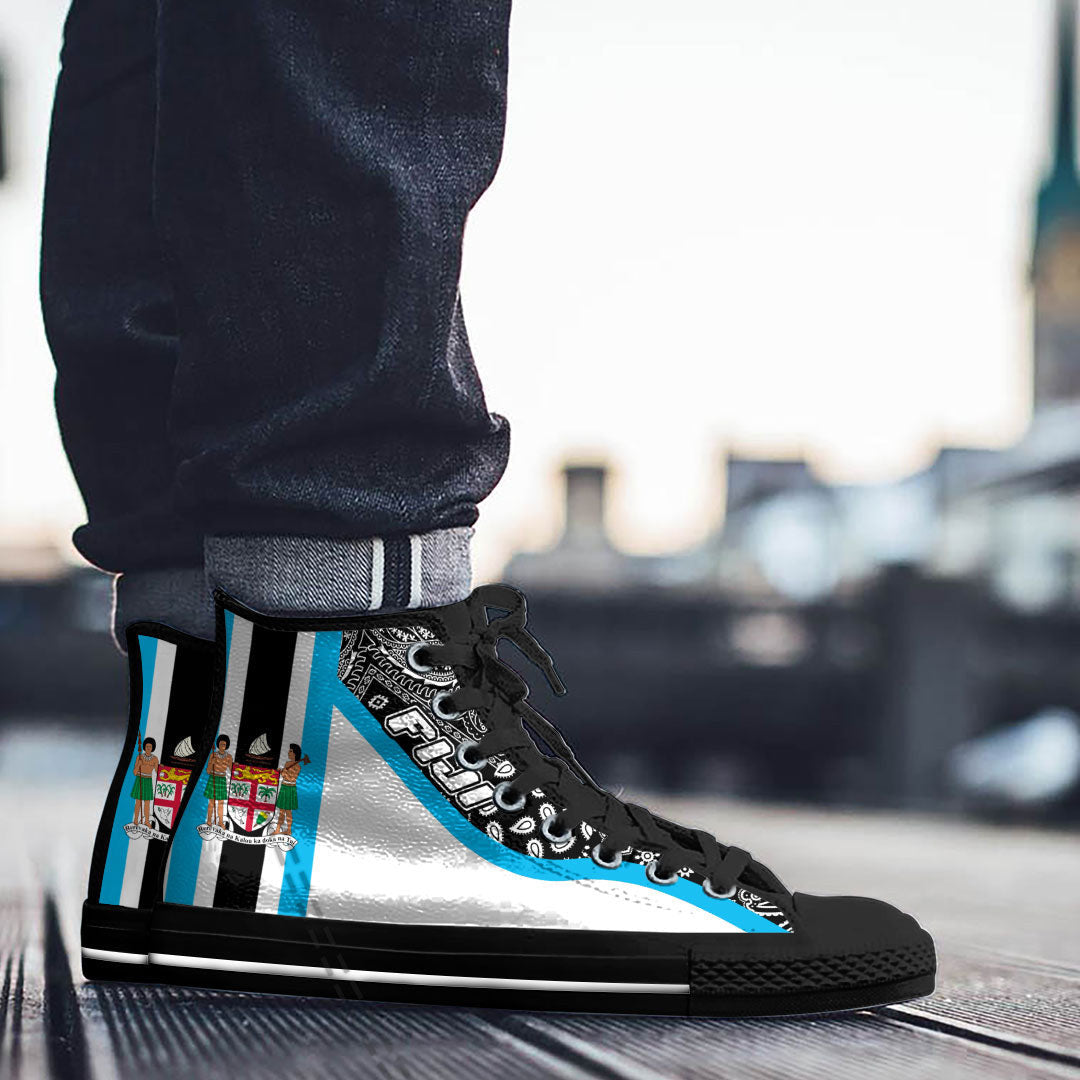 Shoes Fiji High Top Shoes Paisley Bandana Special Style