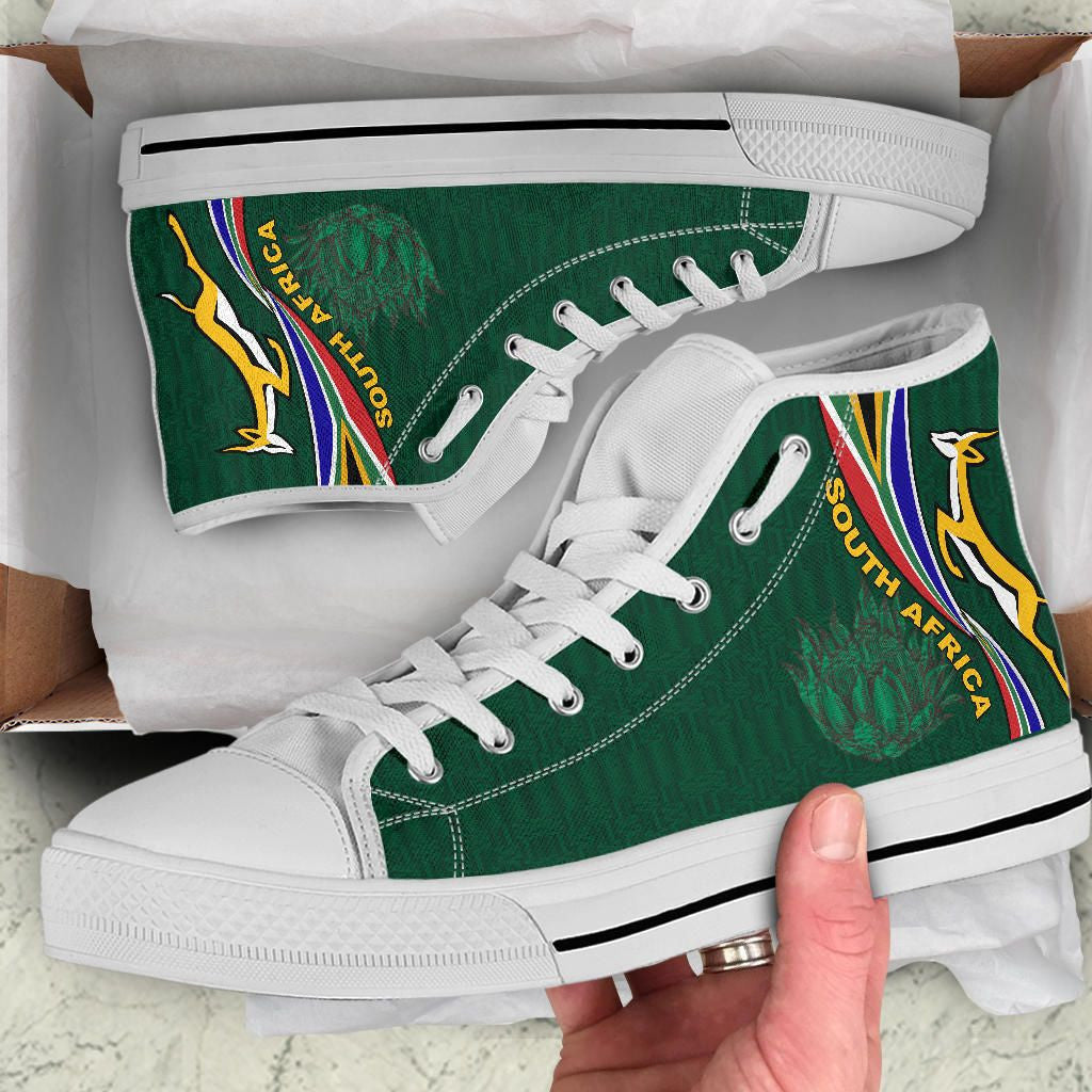 Footwear South Africa High Top Shoe Springboks Rugby Be Unique Green